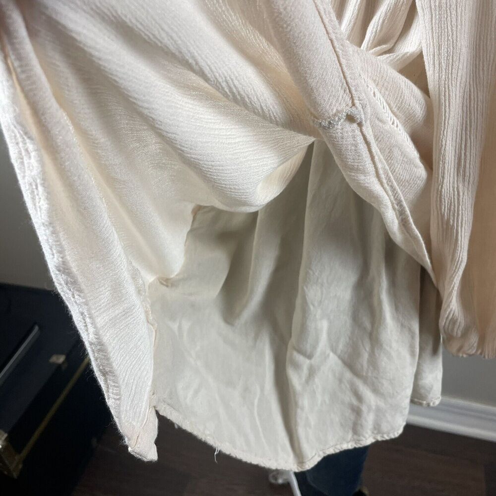 By Together Size Small Ivory western festival Boho Embroidery Mini Dress Tunic - Picture 9 of 12